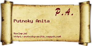 Putnoky Anita névjegykártya